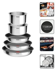 Tefal - Sada nádobí 6 ks INGENIO COOK nerez