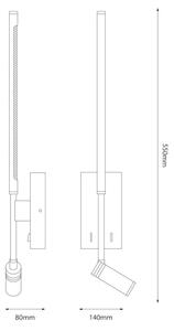 LED Nástěnné svítidlo TORCH LED/6W/230V + LED/3W bílá