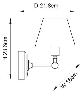 Endon 114831 - LED Stm. nabíjecí nástěnná lampa BURLEY LED/1,5W/5V mosaz/béžová