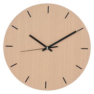 House Nordic Nástěnné hodiny 30cm Asti (Nástěnné hodiny s přírodní strukturou dřeva Ø30 cm)