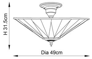 Endon 64043 - Přisazený lustr Tiffany DARK STAR 3xE27/60W/230V pr. 49 cm