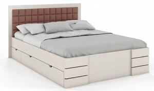 Postel s úložným prostorem - Gotland Drawers - borovice Čalounění postele: 2306, Odstín moření: Bílá, Rozměr: 120x200