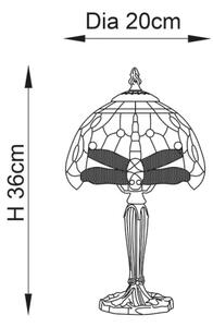 Endon 64088 - Stolní lampa Tiffany DRAGONFLY 1xE14/40W/230V pr. 20 cm