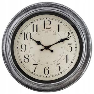 NÁSTĚNNÉ HODINY RETRO šedé elegantní STYLOVÉ 39 cm