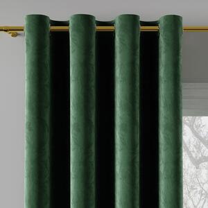 Dekorační luxusní velvet závěs s kroužky AGNES smaragdová 140x160 cm (cena za 1 kus) MyBestHome