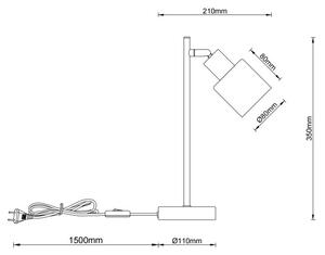 Globo 54114-1T - Stolní lampa TRENT 1xE14/25W/230V