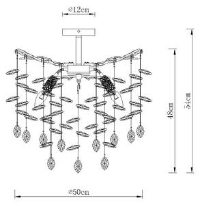 Globo 64138DS - Lustr na tyči QUEENA 6xE14/40W/230V stříbrná
