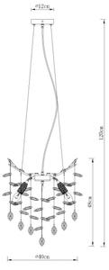 Globo 64138HG - Lustr na lanku QUEENA 4xE14/40W/230V zlatá