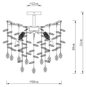 Globo 64138DG - Lustr na tyči QUEENA 6xE14/40W/230V zlatá