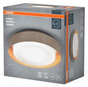Osram - Stropní svítidlo ORBIS MADRID 2xE27/10W/230V pr. 29 cm dekor dřeva