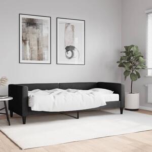 Válenda s matrací černá 80 x 200 cm textil 3196557