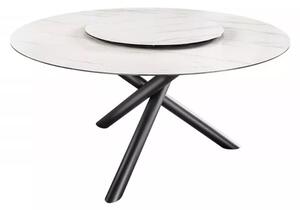 Massive home | Kulatý jídelní stůl SPIN WHITE 150 CM keramika otočný