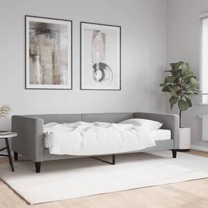 Válenda s matrací světle šedá 100 x 200 cm textil 3196565
