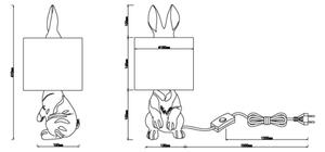 Globo 21633G - Stolní lampa RABBIT 1xE27/25W/230V