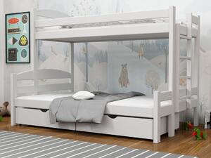 Patrová postel Sawana Varianta: Pravá,, Bílá barva, 120x200