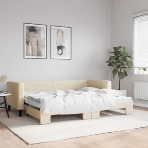 Válenda s přistýlkou krémová 80 x 200 cm textil 3196577