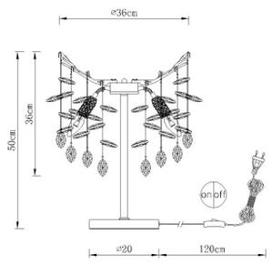 Globo 64138TS - Stolní lampa QUEENA 3xE14/40W/230V stříbrná