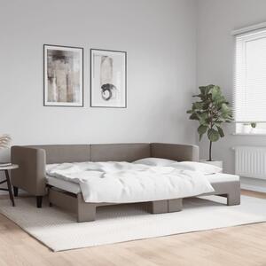 Válenda s přistýlkou taupe 100 x 200 cm textil 3196586