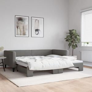 Válenda s přistýlkou tmavě šedá 100 x 200 cm textil 3196584