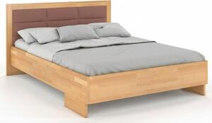 Buková postel s čalouněným čelem - Kalmar - zvýšená Čalounění postele: 2306, Odstín moření: Buk přírodní, Rozměr: 140x200