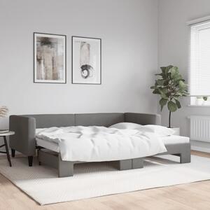 Válenda s přistýlkou tmavě šedá 90 x 190 cm textil 3196589