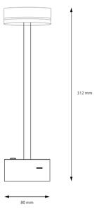 LED Stmívatelná nabíjecí stolní lampa SAM LED/5W/5V 3600 mAh černá/zlatá