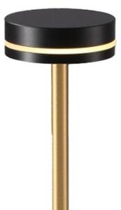 LED Stmívatelná nabíjecí stolní lampa SAM LED/5W/5V 3600 mAh černá/zlatá