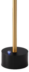 LED Stmívatelná nabíjecí stolní lampa SAM LED/5W/5V 3600 mAh černá/zlatá