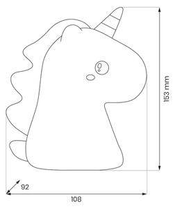 LED RGBW Stmívatelné nabíjecí dětské noční světlo UNICORN LED/1W/5V 1200 mAh