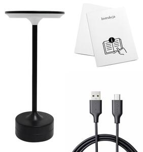 LED Nabíjecí dotyková stolní lampa TAVOLO LED/2,5W/5V 2400 mAh 3000-6000K černá