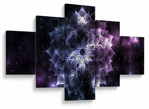 Obraz - Lotusová mandala ve vesmíru (125x70 cm)