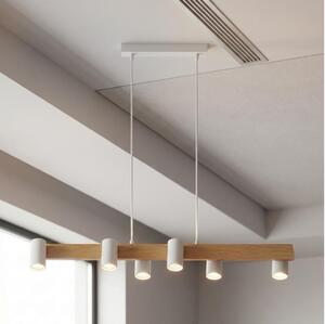 Brilagi - Lustr na lanku SELE 6xGU10/30W/230V bílá/dekor dubu