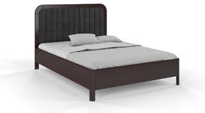 Zvýšená postel s čalouněným čelem - Modena - borovice Čalounění postele: 2315, Odstín moření: Palisander, Rozměr: 120x200