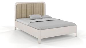 Zvýšená postel z masivu borovice Modena 140x200, Odstín moření: Bílá, Čalounění: 2303