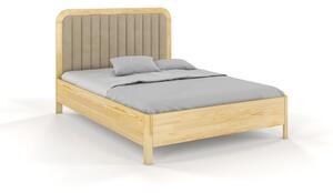 Zvýšená postel z masivu borovice Modena 140x200, Odstín moření: Borovice přírodní, Čalounění: 2303