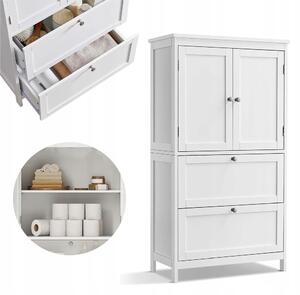 Koupelnový regál Songmics bílý 30 x 60 x 110 cm