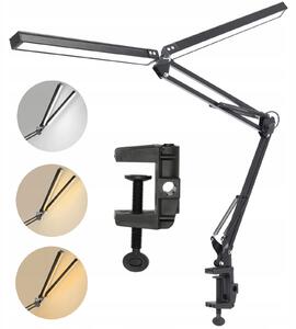 Stolní lampa s nastavitelným ramenem, LED spínačem, černá Kobi