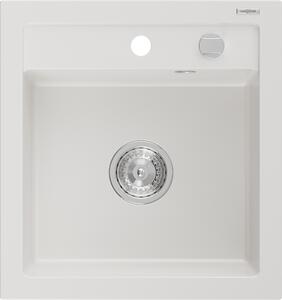 Mexen Vito 1-miskový granitový dřez 520 x 490 mm, Bílá - 6503521000-20
