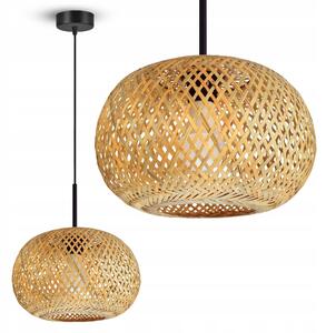 Závěsné svítidlo Luxolar boho kov a bambus 100 cm E27