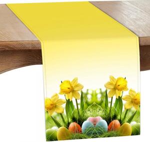 Velikonoční běhoun na stůl MIGUD921 Žlutá 40x140 cm