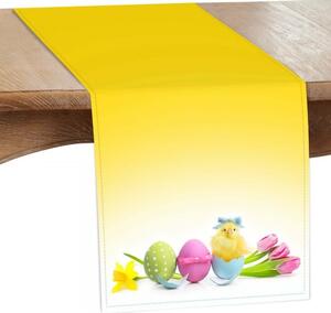 Velikonoční běhoun na stůl MIGUD924 Žlutá 40x140 cm