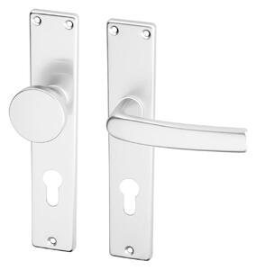 AC-T servis ACT dveřní klika LARA HR (hliník F1) Provedení: BB (pro pokojový klíč), Rozteč: 90 mm