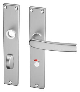 AC-T servis ACT dveřní klika LARA HR (hliník F9) Provedení: BB (pro pokojový klíč), Rozteč: 90 mm