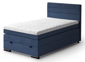 Kontinentální boxspring postel LORA 200x120, modrá (mono 242)