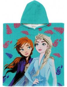 Dětské / dívčí plážové pončo - osuška s kapucí Ledové království - Frozen - 100% bavlna - 60 x 120 cm
