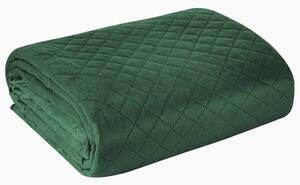 Sametový přehoz na postel Luiz3 tmavě zelený new Zelená 170x210 cm