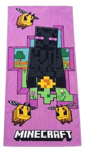 Carbotex Osuška Minecraft Enderman a včelky 70x140 cm