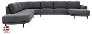 Sedací souprava DUNA ve tvaru U, levá, šedá (matrix-17-dark grey)
