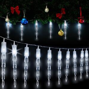 Goleto Vánoční LED řetěz rampouchy 5,4 m | studená bílá 40 LED
