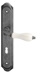 AC-T servis ACT dveřní klika DARK OV (patina šedá/porcelán) Provedení: BB (pro pokojový klíč), Rozteč: 72 mm